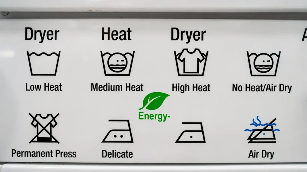a dryer settings and fabric care guide
