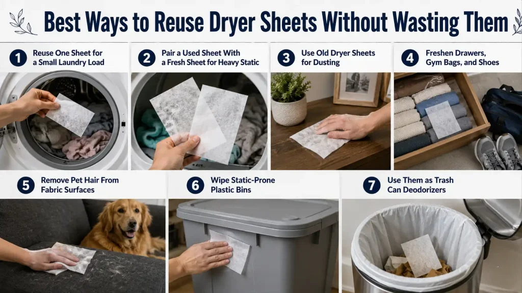 Best ways to reuse dryer sheets
