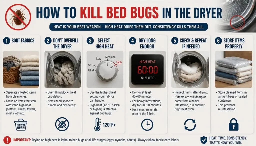 How to Kill Bed Bugs in the Dryer