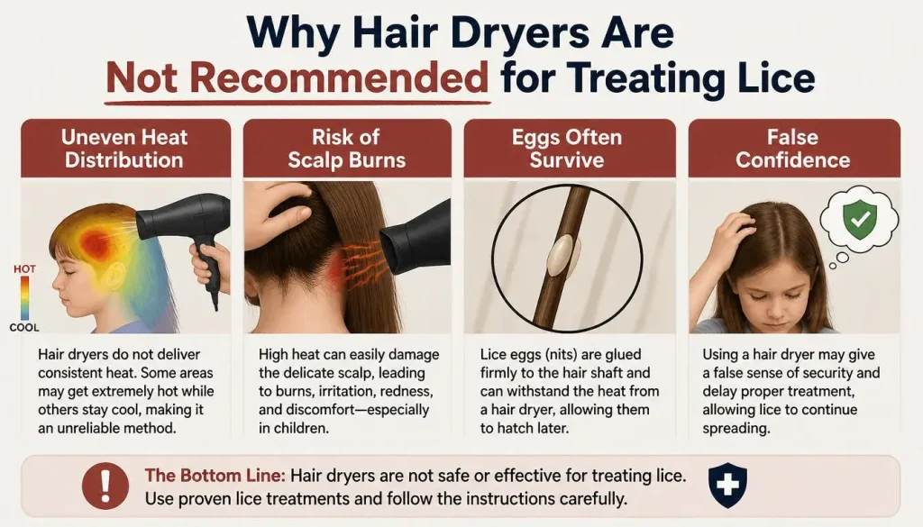 Why Hair Dryers Are Not Recommended for Treating Lice
